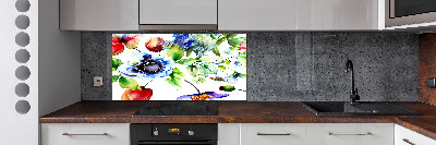 Küchen wandpaneel Frühlingsblumen