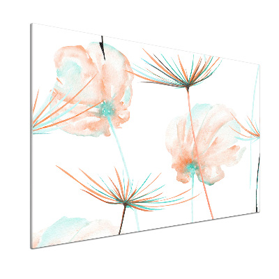 Glasrückwand für die küche Löwenzahn