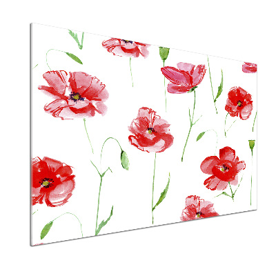 Platte für Küchenrückwand Mohnblumen