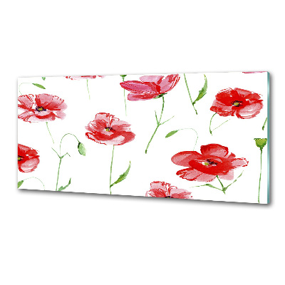 Platte für Küchenrückwand Mohnblumen