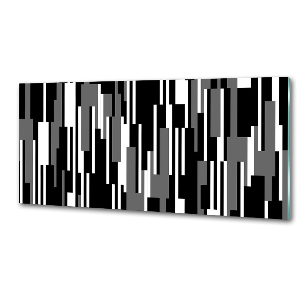 Platte für Küchenrückwand Schwarze und weiße Linien