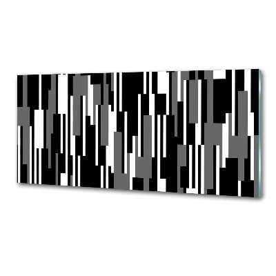 Platte für Küchenrückwand Schwarze und weiße Linien