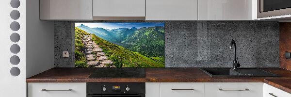 Küchen wandpaneel Pfad in den Tatra-Bergen