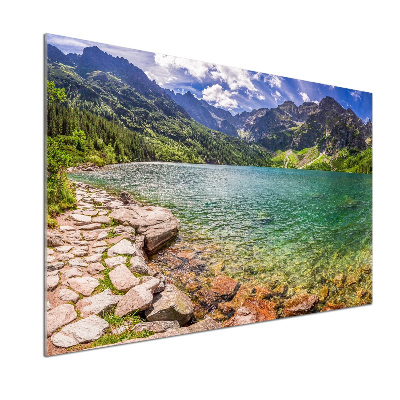 Glasrückwand für die küche Das Meeresauge der Tatra-Berge