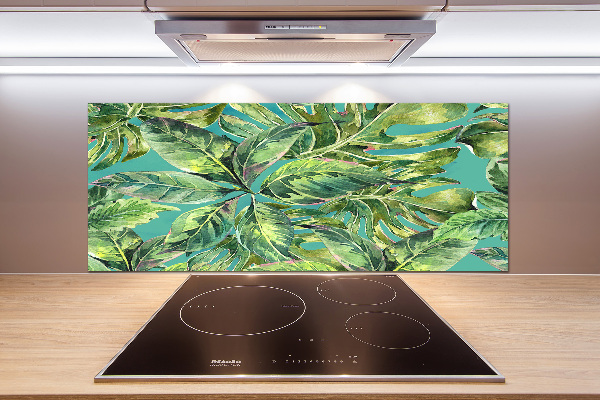 Platte für Küchenrückwand Tropische Blätter