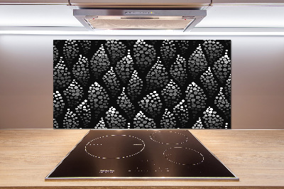 Küchen wandpaneel Schwarze und weiße Punkte