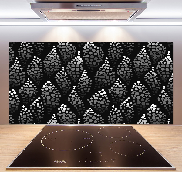 Küchen wandpaneel Schwarze und weiße Punkte
