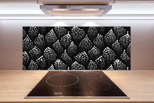 Küchen wandpaneel Schwarze und weiße Punkte