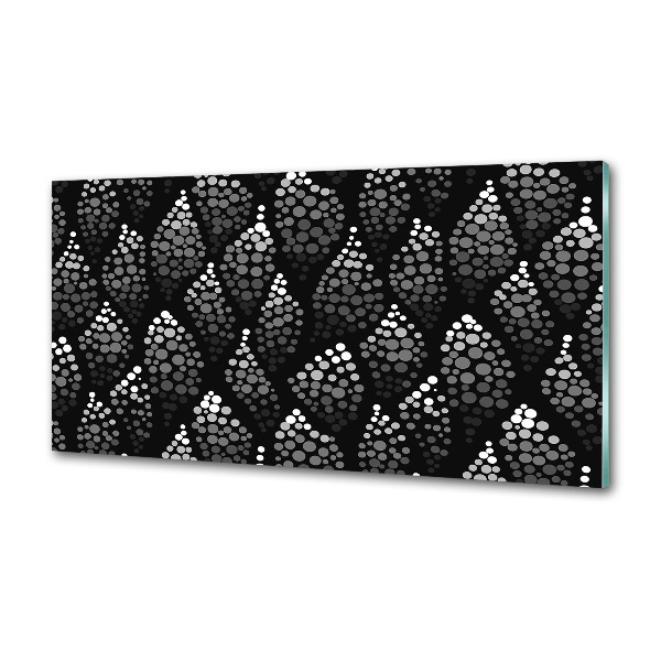 Küchen wandpaneel Schwarze und weiße Punkte