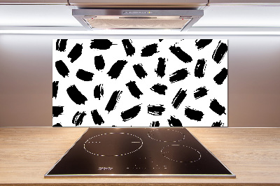 Platte für Küchenrückwand Schwarze und weiße Flecken