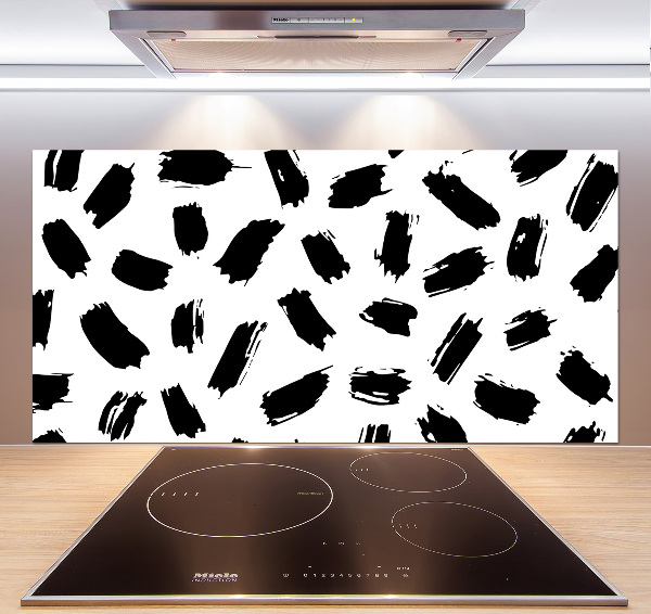 Platte für Küchenrückwand Schwarze und weiße Flecken