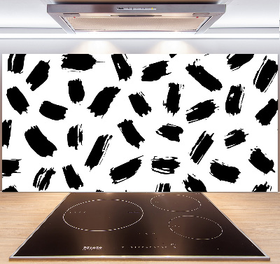 Platte für Küchenrückwand Schwarze und weiße Flecken