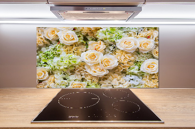 Glasrückwand für die küche Rosen