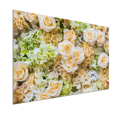 Glasrückwand für die küche Rosen