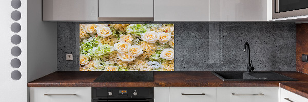 Glasrückwand für die küche Rosen