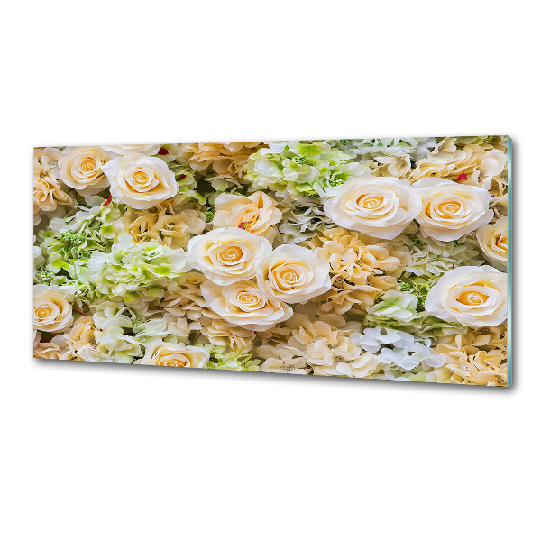 Glasrückwand für die küche Rosen