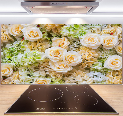 Glasrückwand für die küche Rosen