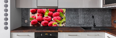Glasrückwand für die küche Himbeeren