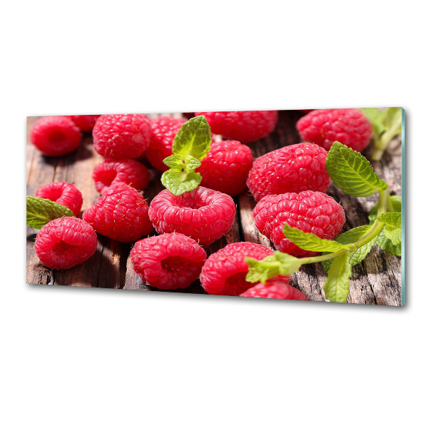 Glasrückwand für die küche Himbeeren