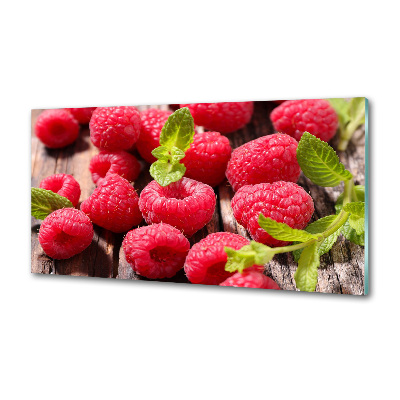 Glasrückwand für die küche Himbeeren