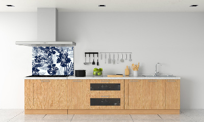 Küchen wandpaneel Tropische Blumen