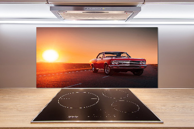 Küchen wandpaneel Rotes Auto