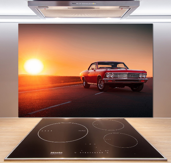 Küchen wandpaneel Rotes Auto