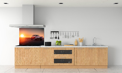 Küchen wandpaneel Rotes Auto