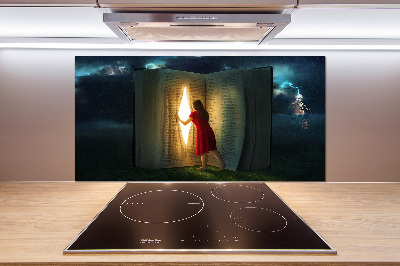 Küchen wandpaneel Die Welt der Bücher