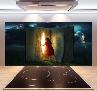 Küchen wandpaneel Die Welt der Bücher