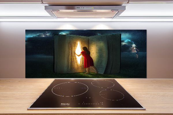 Küchen wandpaneel Die Welt der Bücher