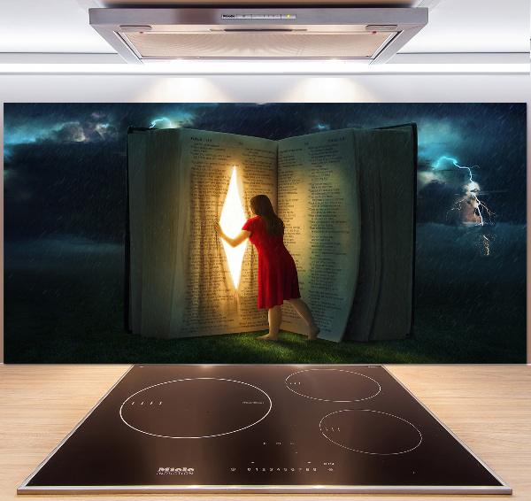 Küchen wandpaneel Die Welt der Bücher