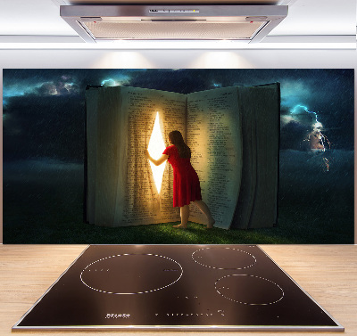 Küchen wandpaneel Die Welt der Bücher