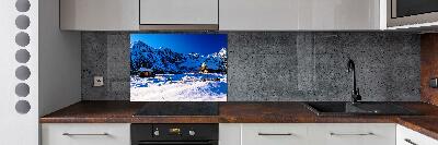 Platte für Küchenrückwand Häuser in der Tatra