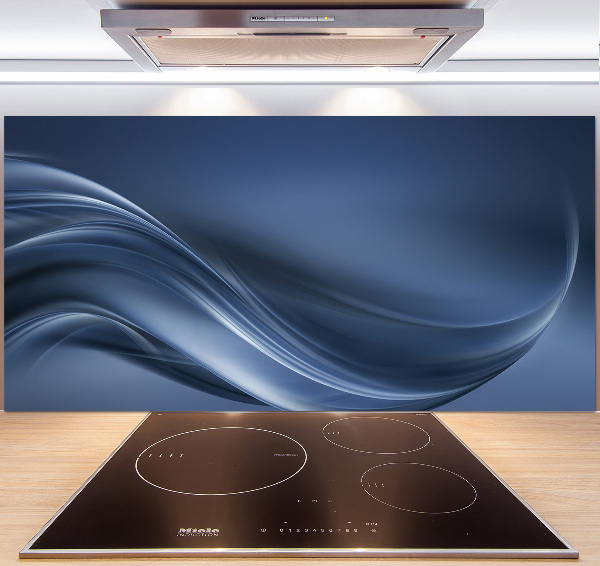 Glasrückwand für die küche Graue Welle