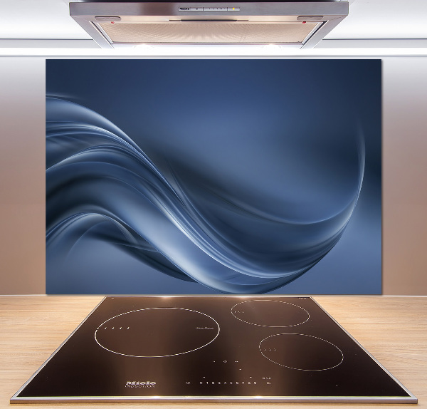 Glasrückwand für die küche Graue Welle