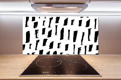Platte für Küchenrückwand Schwarze und weiße Flecken