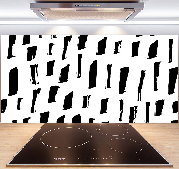 Platte für Küchenrückwand Schwarze und weiße Flecken