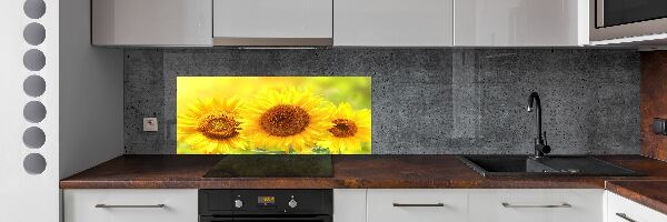 Platte für Küchenrückwand Sonnenblumen