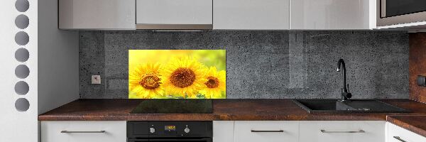 Platte für Küchenrückwand Sonnenblumen