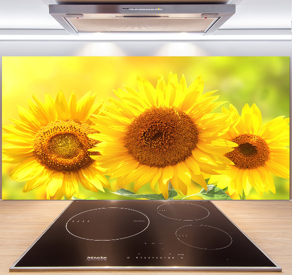 Platte für Küchenrückwand Sonnenblumen