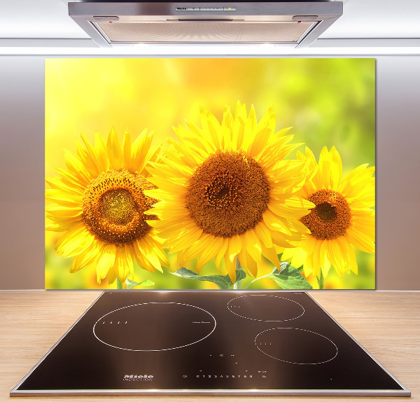 Platte für Küchenrückwand Sonnenblumen