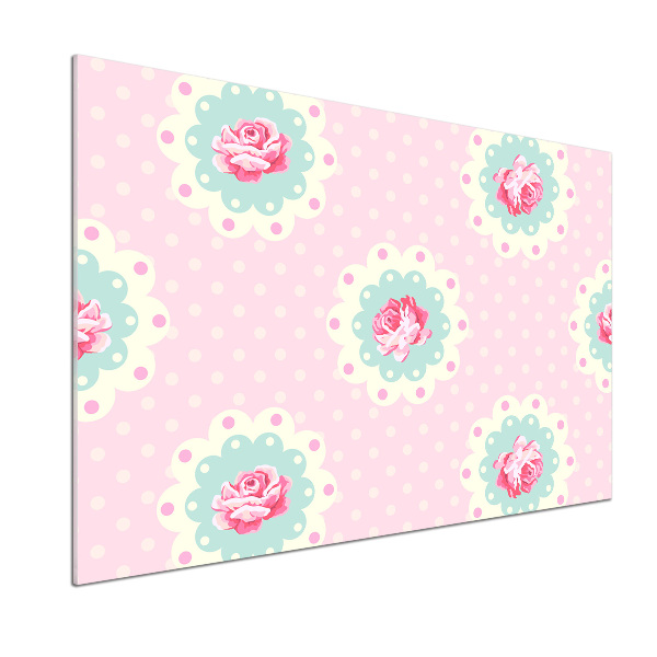 Glasrückwand für die küche Rosen