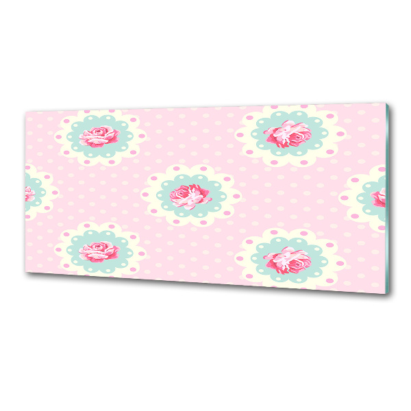 Glasrückwand für die küche Rosen