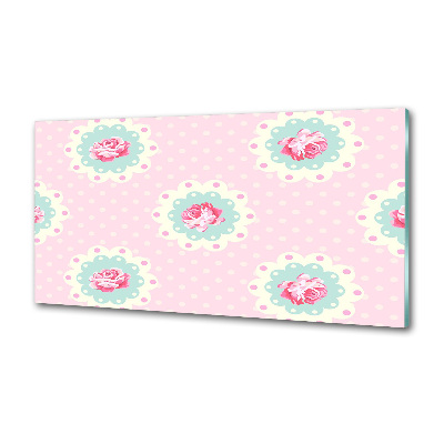 Glasrückwand für die küche Rosen