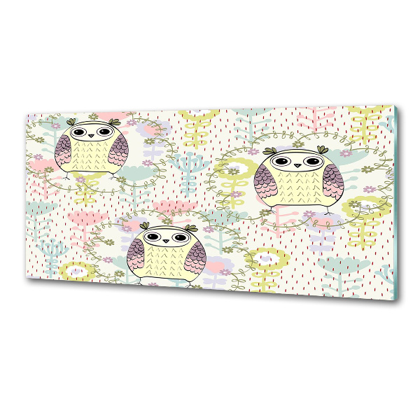 Platte für Küchenrückwand Eulen