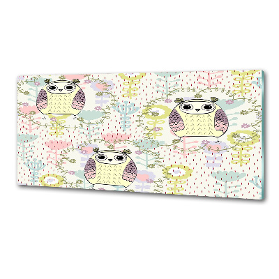 Platte für Küchenrückwand Eulen