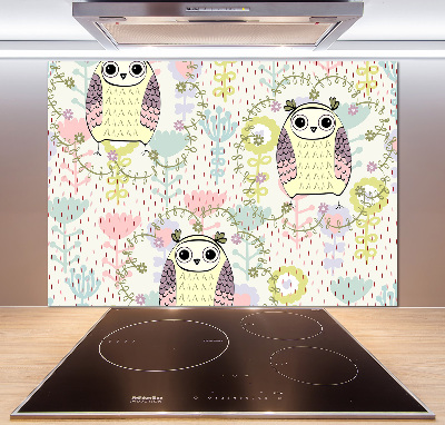 Platte für Küchenrückwand Eulen