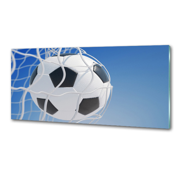 Glasrückwand für die küche Der Ball ist im Tor