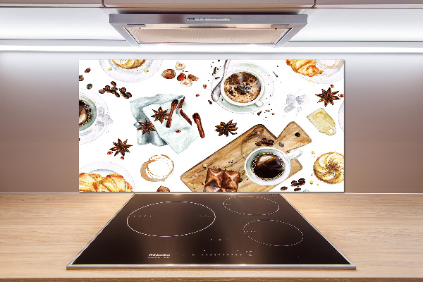 Glasrückwand für die küche Morgenkaffee